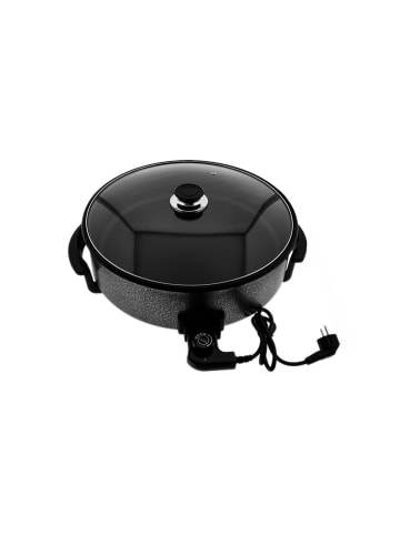 COFI 1453 Elektrische Multifunktionspfanne 42 x 9 cm - Pizzapfanne 1500W in in Schwarz
