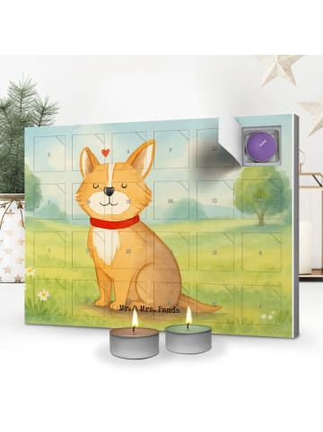 Mr. & Mrs. Panda adventskalender kerzen Hund Glück Design ohne S... in Weiß