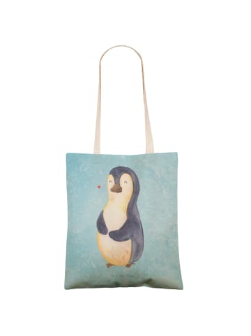 Mr. & Mrs. Panda Einkaufstasche Pinguin Diät ohne Spruch in Eisblau