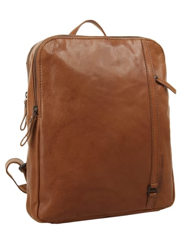 SPIKES & SPARROW Rucksack echt Leder in cognac