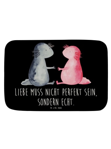 Mr. & Mrs. Panda Badvorleger Axolotl Liebe mit Spruch in Schwarz