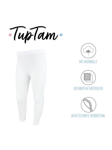 TupTam Mädchen Lange Leggings 2er Pack in weiß