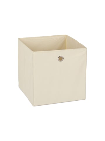 relaxdays 4x Aufbewahrungsbox in Beige - (B)30 x (H)30 x (T)30 cm