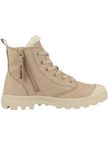 Palladium Schnürboots Pampa Hi Zip Wool in beige