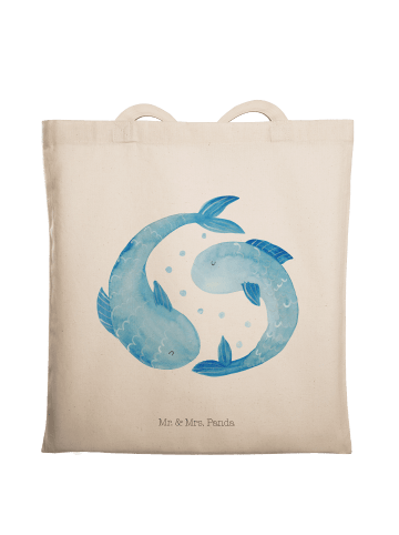 Mr. & Mrs. Panda Badetasche Sternzeichen Fische ohne Spruch in Creme