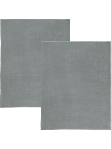 Erwin Müller Velours-Frottier Frottierdecke 2er-Pack in hellgrau