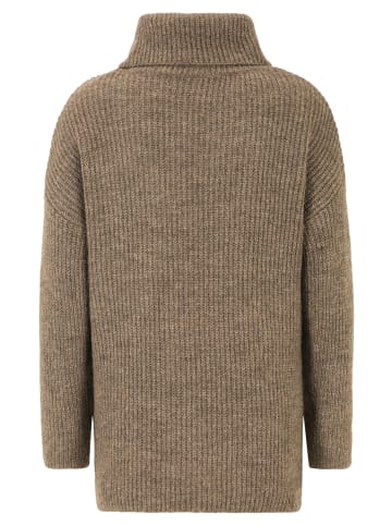 CARTOON Strickpullover mit Turtle Neck in Walnut Melange