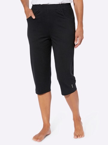Sieh an! Capri-Freizeithose in schwarz