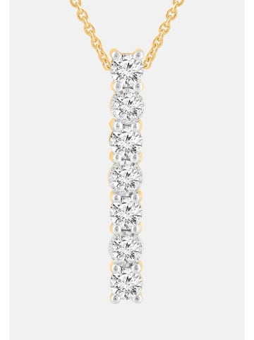 Ethische Diamanten Halskette aus 375 Gelbgold mit Lab Grown Diamant