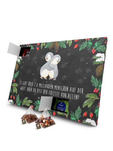 Mr. & Mrs. Panda Advents-Teekalender Pinguine Kuscheln mit Spruch in Kreidetafel
