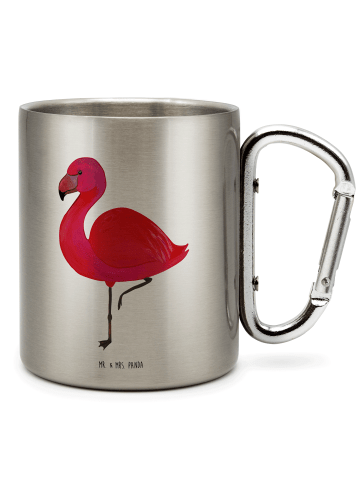 Mr. & Mrs. Panda Edelstahlbecher Flamingo Classic ohne Spruch in Silber