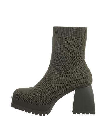 Ital-Design Stiefelette in Olive