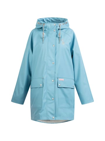 myMo Damen Oversized Regenmantel in Eisblau