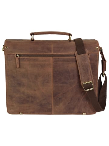 Greenburry Vintage XL Aktentasche Leder 40 cm in brown