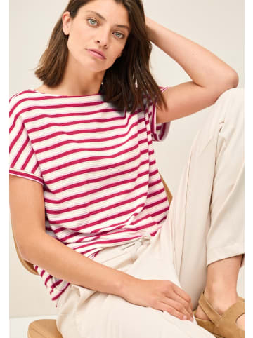 Cecil Gestreiftes Strukturshirt in Rot