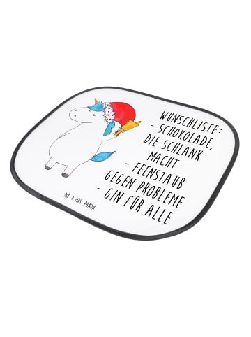 Mr. & Mrs. Panda auto hitzeschutz Einhorn Weihnachtsmann mit Spruch in Weiß