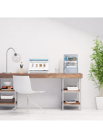 relaxdays Zeitschriftenhalter in Silber