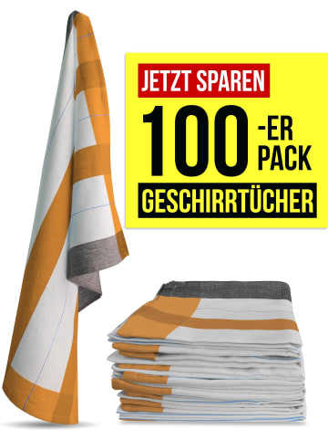 Aspero Aspero 100 Geschirrtücher aus Baumwolle in Orange