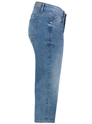Sublevel Jeans Shorts Mid Waist Kurze Denim Capri Hose in Blau