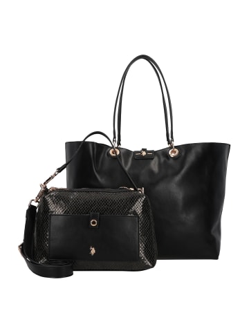 U.S. Polo Assn. Axtell Wende Shopper Tasche 35 cm in black - black python