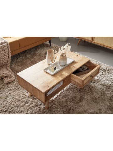 KADIMA DESIGN Couchtisch | Mango/Rattan, 90x40x45cm, Schublade