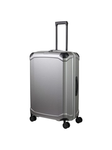 travelite Millennium - 4-Rollen-Trolley L 76 cm (pine green) in silver