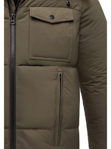 Humy Winterjacke mit Fleecefutter in Olive
