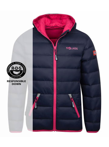 Trollkids Jacke "Dovrefjell" in Marineblau / Magenta