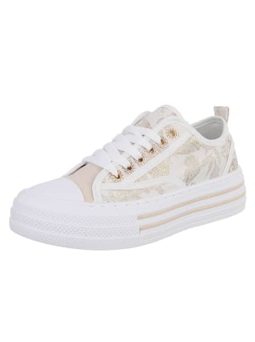 Ital-Design Freizeitschuh in Beige und Gold