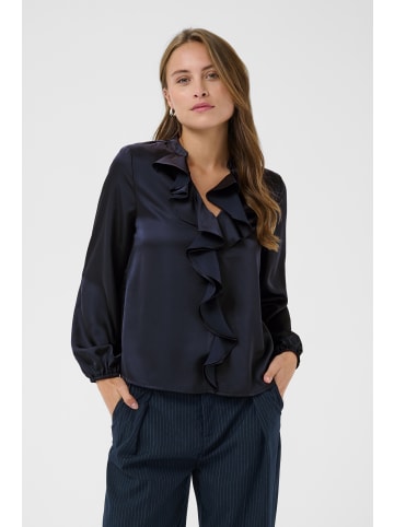 SAINT TROPEZ Langarm-Bluse LodisaSZ Gerade Passform in Night Sky