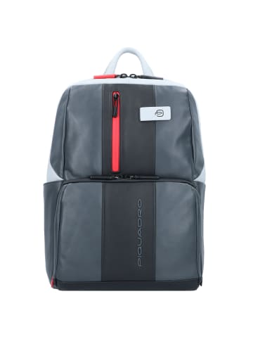 Piquadro Urban Rucksack Leder 39 cm Laptopfach in grey black