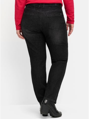 sheego Jeans in black denim