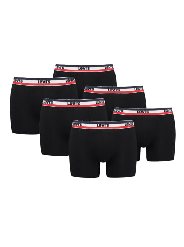 Levi´s Boxershorts MEN SPRTSWR LOGO BOXER BRIEF ORGANIC CO 6er Pack in Black