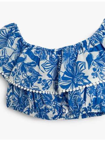 KOTON Bluse in Blau Gemustert