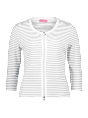 Betty Barclay Shirtjacke mit Struktur in Grau/Weiß