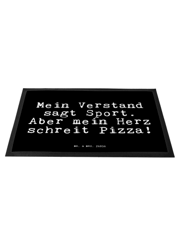 Mr. & Mrs. Panda fußmatte Mein Verstand sagt Sport.... mit Spruch in Schwarz