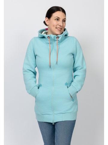 Salzhaut Sweatjacke KRAUĞ in Aqua