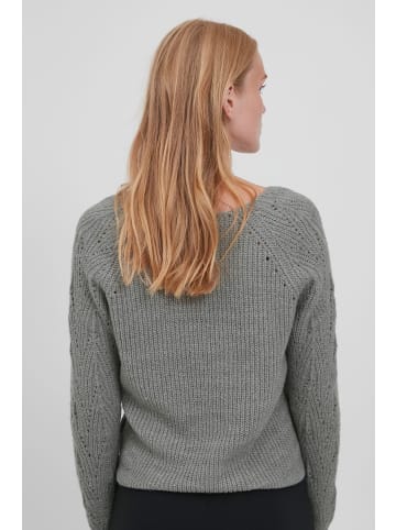b.young Strickpullover BYOMIKKA JUMPER - 20810216  Strickpullover mit V-Ausschnitt in Grau