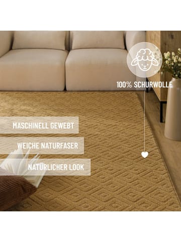 Wecon Home Wollteppich Castello TWO in karamell