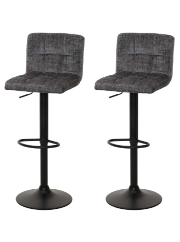 MCW 2er-Set Barhocker G87, Dunkelgrau