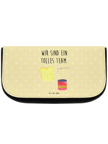 Mr. & Mrs. Panda Beauty Bag Toast Marmelade mit Spruch in Gelb Pastell