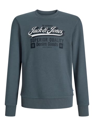 JACK & JONES Junior Sweatshirt JJELOGO SWEAT CREW 2 COL MNI in stormy weather