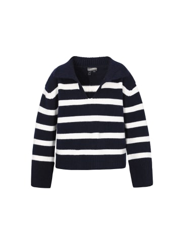 DreiMaster Women Sweater in dark navy offwhite