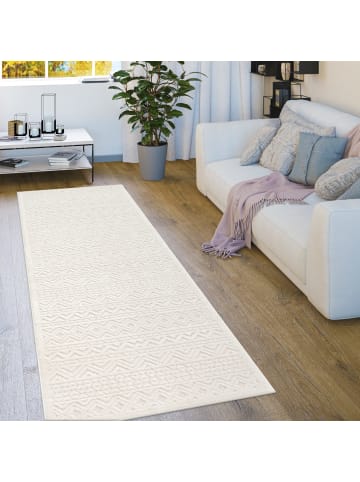 KADIMA DESIGN Teppich Kurzflor Struktur Wohnzimmer in Creme