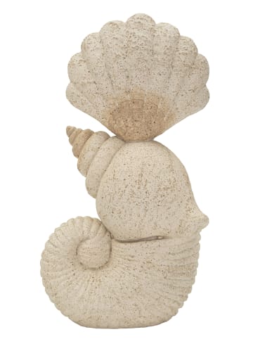 Mauro Ferretti Kunstharzskulptur in Form einer beigefarbenen Muschel, 17,2 x 10 x 30,2 cm