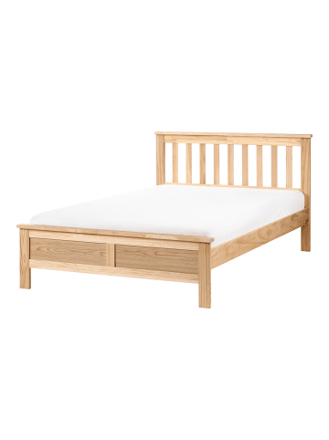 Beliani 3-tlg Doppelbett MAYENNE in Braun