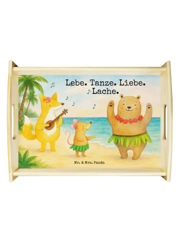 Mr. & Mrs. Panda Deko Tablett Waldtiere Aloha Design mit Spruch in Weiß