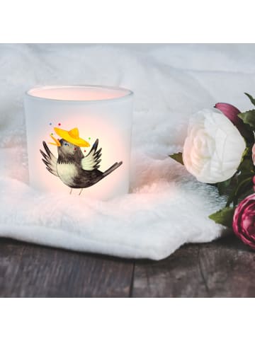 Mr. & Mrs. Panda Teelichthalter Rabe Sombrero ohne Spruch in Transparent