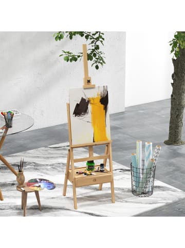 Vinsetto Staffelei-43,5L x 43B x 150-190H cm-Naturholz