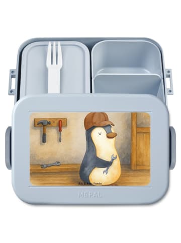 Mr. & Mrs. Panda Snackbox Wenn Papa es nicht reparieren kann, si... in Blau Pastell